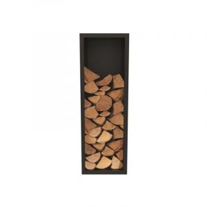 Dixneuf - jamais utilise] Range Bûches Encastrable Acier Secondo 45 Buches 35x55x120cm Noir - 018.10784N3