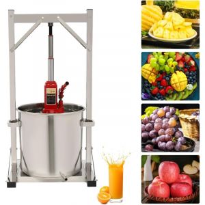 22L Presse-baies manuel presse-agrumes presse-fruits hydraulique en acier inoxydable presse-fruits presse-fruits manuel multifonctionnelle