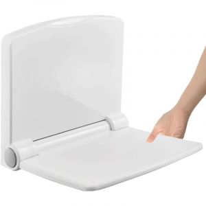 Si&egrave;ge de Douche Mural Rabattable，Tabouret de Douche Pliable Mural，Chaise De Douche Antid&eacute;rapante pour Handicap&eacute; Personnes &acirc;g&eacute;es 200kg Blanc