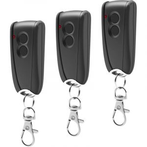 T&eacute;l&eacute;commande de porte de garage 433,92 MHz pour EcoStar RSC2433, RSE2433, RSZ1433, avec base m&eacute;tallique, 3 boutons pour Horma EcoStar Liftroic