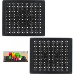 2 Pi&egrave;ces Tapis Evier Cuisine Caoutchouc tpr Tapis d'&eacute;vier 31,4 x 26 cm Protege Evier Cuisine Protection Evier Cuisine Tapis Fond d'&eacute;vier Tapis Fond