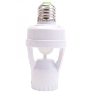 Interrupteur E27 D&eacute;tecteur de Mouvement Infrarouge 360&deg; pour Ampoule LED 110-220V
