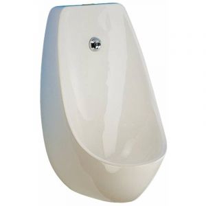 Sanela Urinoirs &agrave; capteur - Urinoir Domino avec chasse d&rsquo;eau infrarouge et &eacute;lectronique ALS, alimentation par pile de 6 V, blanc SLP 17B