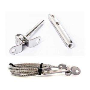 Câble inox 4mm 7M serti 1 coté articulé + 1 tendeur articulé