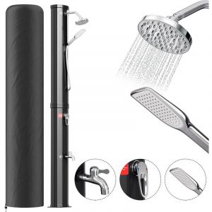 Hengda Douche solaire Douche ext&eacute;rieure avec pied Douche de jardin Douche de piscine 40L (avec couvercle de protection)