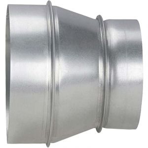 Ra- 100/125 mm Réducteur de Conduit en Acier Galvanisé,Résistant à la Corrosion,Idéal pour