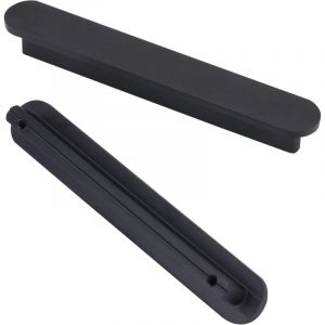 Linghhang - Lot de 6 poignées Noir Poignee de Meuble Cuisine -poignées de placard Poignée Meuble Noir Mat en alliage de zinc Entraxe 64mm