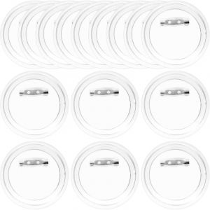 24 badges en acrylique avec épingle de sécurité, badges de bouton, pièces de bouton, badges ronds, badges pour bricolage, artisanat, photo de 44 mm