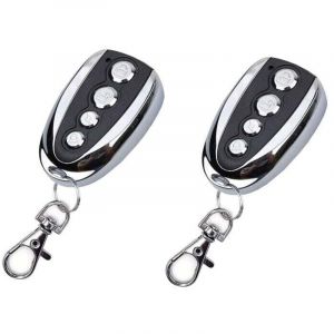 Alovez - 2 x Émetteur à Main 433 MHz Porte de Garage Télécommande, Compatible avec Les Modèles Nice Flor-S, ditec, Réglage Facile/4 Canaux