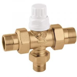 Vanne de zone 3 voies Mâle 3/4' (20/27) - Femelle 1/2' (15/21) - Mâle 3/4' (20/27) - Thermador