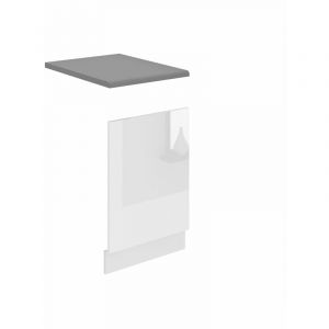 Habillage de Porte Lave Vaisselle PO45 Meuble Lave Vaisselle avec Plan de Travail i Accessoire pour Lave-Vaisselle Cuisine - Teille: 1,6 x 45 x 57 cm