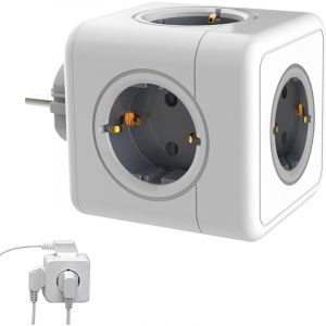 Bloc multiprise cube 5 prises, adaptateur multiprise 3680 W, 5 prises secteur, bloc multiprise cube sans fil, bloc multiprise cube pour bureau,