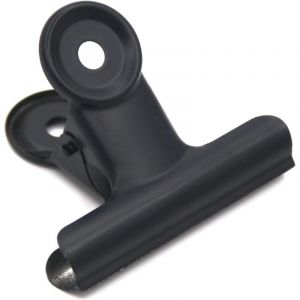 12 Pi&egrave;ces Pince Charni&egrave;re Grosse - 63mm Pince &agrave; Dessin en M&eacute;tal Grand, Pinces Papier a Accrocher pour Bureau Fichier Domicile Photo (Noir)