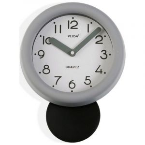 Pendule de cuisine r&eacute;tro Grise