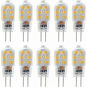 Vtizikl LaBlanc Ampoule LED G4 12V, 2W Equivalent 10W Halog&egrave;ne Lampe, Pas De Scintillement 200LM, Blanc Chaud 3000K, 360&deg; Angle de Faisceau,