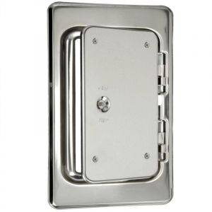 Upmann - Porte de cheminée inox V2A avec fermeture carrée 200 x 300 mm