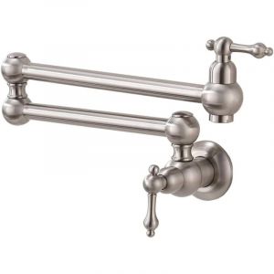 Ej.life - Robinet de Remplissage de Marmite, Robinet de Cuisine Mural en Cuivre Pliant Extensible Simple Robinet Froid avec Bras Oscillant à Double