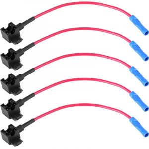 5pcs Fusible Lame Adaptateur, 12V Ajouter un Fusible de Circuit Porte-Fusible de Voiture Adaptateur Mini Fusible &agrave; Lame(Micro Mini Type) fusible