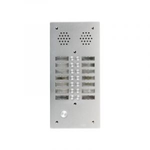Plaque a.v alu 6mm 2r 14bp Urmet 7772/14