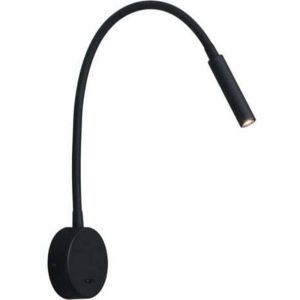 Applique de Lecture Noir, Lampe Col de Cygne Flexible LED 3W 3000K Fixation Liseuse Murale 240V avec interrupteur pour Chambres Salon Int&eacute;rieur Salon