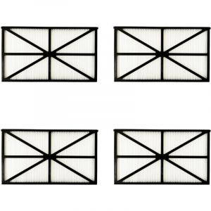 Lot de 4 Panneaux Filtres pour Robot Tiger Shark RCX70101PAK2 Noir