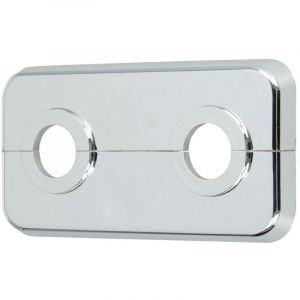 Le Sanitaire - Rosace &agrave; clipser double chrom&eacute; diam. 15 mm, calibre 50 mm