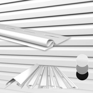 Hexim - Bardage Anthracite Gris Blanc, Revêtement de Façade, pvc-u, Protection Visuelle, Résistant aux uv: Blanc, Profil initial