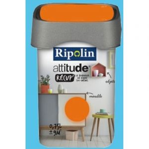 Ripolin - Peinture Attitude R&eacute;cup' Bleu seventies satin 0,75L 0,75 l