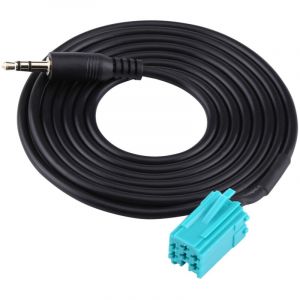 Câble Auxiliaire de Voiture, Câble Auxiliaire de Connecteur 6 Broches à 3,5 Mm pour la Ligne de Données Automobile de la Liste de Mise à Jour Renault