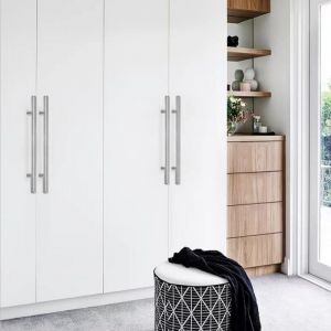 Lot de 20 Poign&eacute;e Meuble Cuisine Barre de Tiroir en Acier Inoxydable Bouton de Armoire Argent&eacute; Distance de Trous 128MM