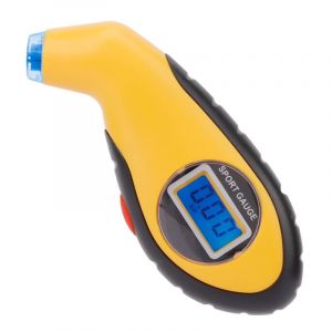 Manom&egrave;tre &eacute;lectronique Num&eacute;rique de Pression des Pneus de Voiture, Mini Tableau de Surveillance des Pneus PSI KPa Bar LCD R&eacute;tro-&eacute;clairage Jaune