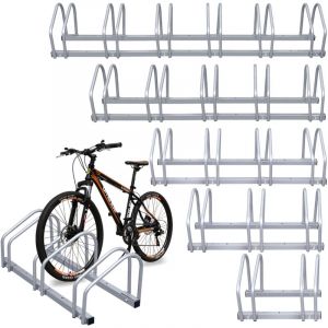 Vingo - Râtelier Vélos en Acier pour 2-6 Vélos, Fixation au sol, Antirouille et peu Encombrant, Ratelier Familial - 4 Vélos