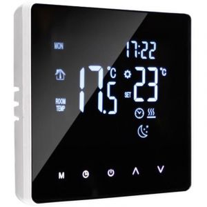 Sjlerst - Thermostat intelligent, Thermostat programmable hebdomadaire à écran tactile lcd rétroéclairé pour la maison