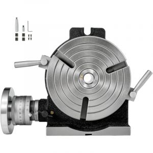 Table rotative 8' / 200 mm, table rotative de précision horizontale verticale à 3 fentes pour fraiseuse, table rotative MT-3 360° pour fraisage et