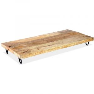 Home Styling - Plateau de service en bois de manguier avec pieds en metal robuste 33481464 33481464 33481464 33481464 33481464 33481464 33481464