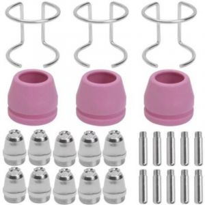 26 Pi&egrave;ces AG60/SG55/SG51 Consommables Plasma Decoupeur Plasma , Consommables de D&eacute;coupeuse Plasma Accessoire Decoupeur Plasma Electrode Tip Buse