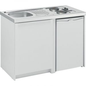 Moderna - Cuisinette complète L100 cm avec évier inox 18/10 domino électrique x2