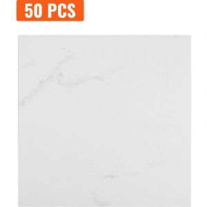 Dalles de sol en vinyle autocollantes 12 x 12 pouces, 50 dalles de 1,5 mm d'épaisseur. Transformez votre espace avec un revêtement de sol en marbre