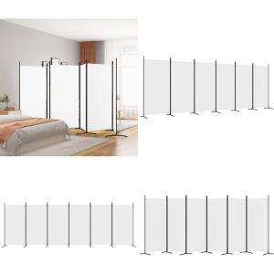 Vidaxl - Cloison de s&eacute;paration 6 panneaux Blanc 520x180 cm Tissu - Cloison De S&eacute;paration - &Eacute;cran De Confidentialit&eacute; - S&eacute;parateur De Pi&egrave;ce - Rideau De