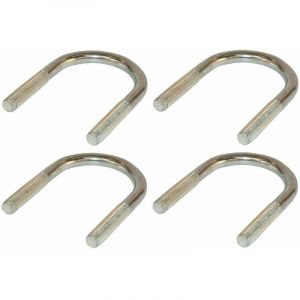 Cyclingcolors - 4x Boulon avec &eacute;trier universel en u rond acier zingu&eacute; bride de fixation pour tuyaux Tube Collier de serrage Support Int&eacute;rieur