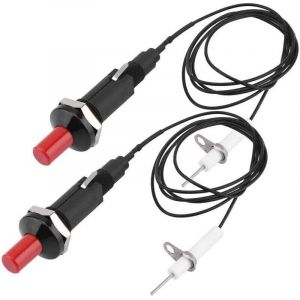 Lot de 2 allumeurs pi&eacute;zo Allumage pi&eacute;zo R&eacute;sistant &agrave; la chaleur Pour barbecue &agrave; gaz Allumage pi&eacute;zo Igniter &Eacute;lectrode Ignition Spark Avec bouton