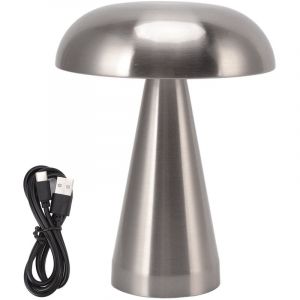 Champignon Lampe De Table Moderne Minimaliste Style Industriel 3 Couleurs Dimmable Rechargeable Innovant Tactile Lampe De Bureau Argent - Jeffergarden