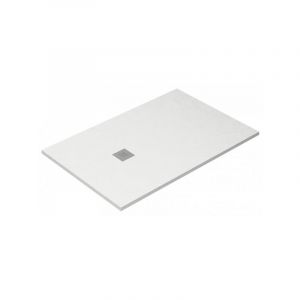 Tegler - Receveur de douche Ardesia extra-plat et gel coat antidérapant blanc Siphon en cadeau 100X120 Ral 9003