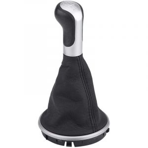 Pommeau de levier de vitesse Akozon, pommeau de levier de vitesse, pommeau de levier de vitesse &agrave; 5 vitesses, couvercle de soufflet en L pour Skoda