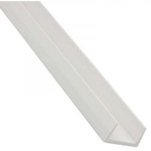 Profil d'habillage PVC chant U blanc 19mm longueur 2,60m - RIBP319