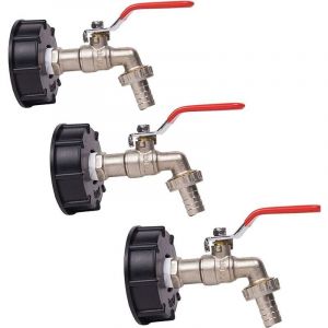 Robinet Cuve 1000L Robinet Recuperateur Eau De Pluie, Adaptateur De R&eacute;servoir d'eau ibc 1/2' Double Robinet Recuperateur Eau De Pluie,Robinet en