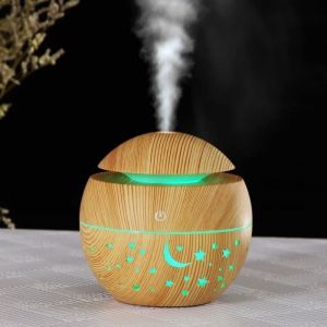 Humidificateur d'air, brume de diffuseur d'air, brumisateur d'or de grain en bois 130ml pour la chambre de bureau