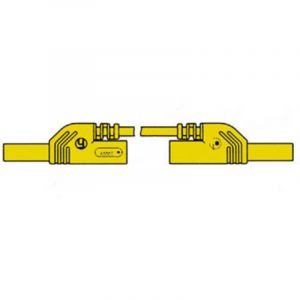 Cordon de mesure isole 4mm 50cm avec reprise - jaune (mlb-sh/ws 50/1)