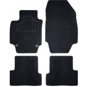 Synchro - Tapis sur mesure compatible avec Ford Focus 3 11-18 - Incar moquette noir