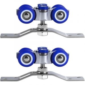 2 Pièces Galet Porte Coulissante, Roulette Porte Coulissante en Acier Inoxydable, Peut tourner à 360°, pour Porte Coulissante Simple, Porte Pliante,